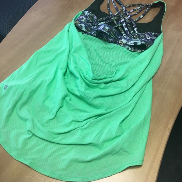 lululemon athletica Tops - Lululemon wild tank green purple EUC Sz 6